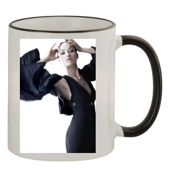 Olivia Wilde 11oz Colored Rim & Handle Mug