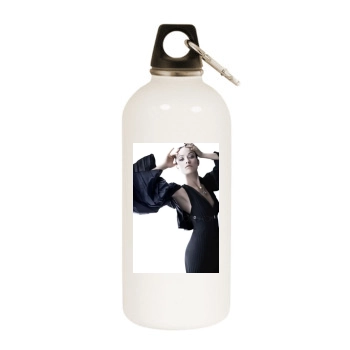 Olivia Wilde White Water Bottle With Carabiner