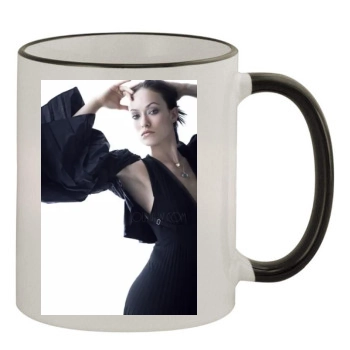 Olivia Wilde 11oz Colored Rim & Handle Mug