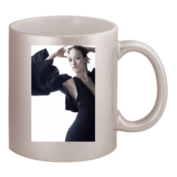 Olivia Wilde 11oz Metallic Silver Mug