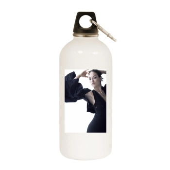 Olivia Wilde White Water Bottle With Carabiner