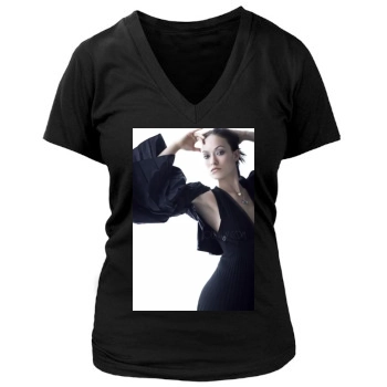 Olivia Wilde Women's Deep V-Neck TShirt