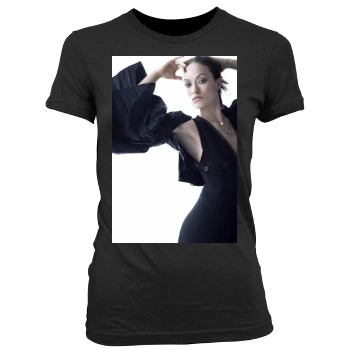 Olivia Wilde Women's Junior Cut Crewneck T-Shirt