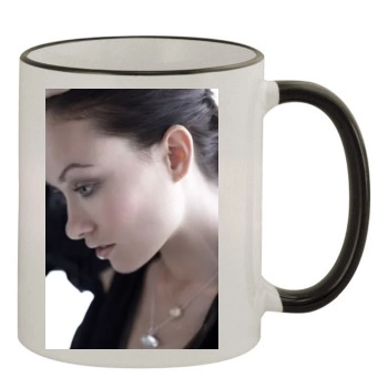 Olivia Wilde 11oz Colored Rim & Handle Mug