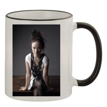 Olivia Wilde 11oz Colored Rim & Handle Mug