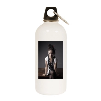 Olivia Wilde White Water Bottle With Carabiner