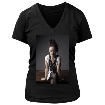 Olivia Wilde Women's Deep V-Neck TShirt