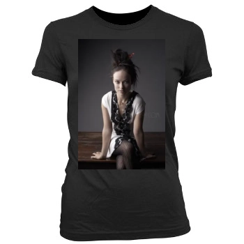 Olivia Wilde Women's Junior Cut Crewneck T-Shirt