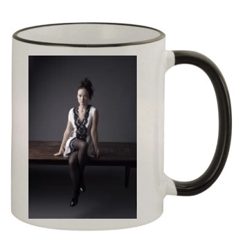 Olivia Wilde 11oz Colored Rim & Handle Mug