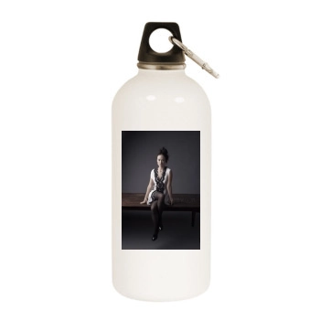 Olivia Wilde White Water Bottle With Carabiner