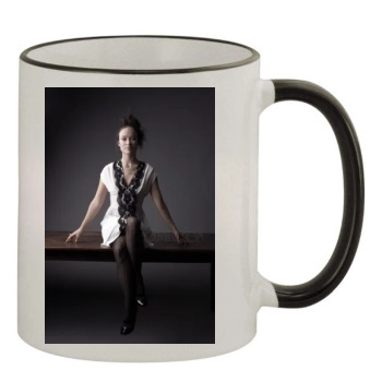 Olivia Wilde 11oz Colored Rim & Handle Mug