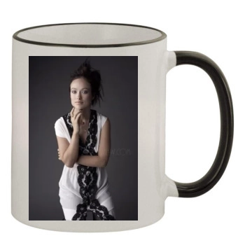 Olivia Wilde 11oz Colored Rim & Handle Mug