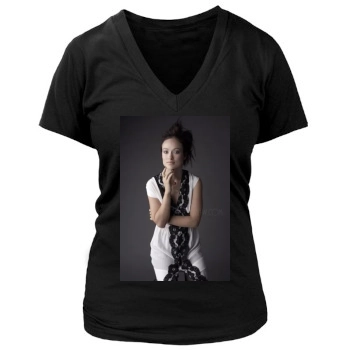 Olivia Wilde Women's Deep V-Neck TShirt