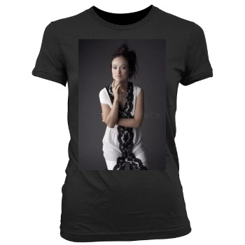 Olivia Wilde Women's Junior Cut Crewneck T-Shirt