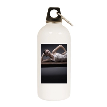 Olivia Wilde White Water Bottle With Carabiner