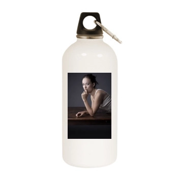 Olivia Wilde White Water Bottle With Carabiner