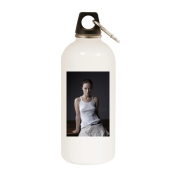 Olivia Wilde White Water Bottle With Carabiner