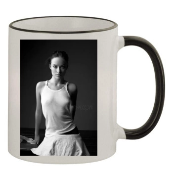 Olivia Wilde 11oz Colored Rim & Handle Mug