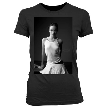 Olivia Wilde Women's Junior Cut Crewneck T-Shirt