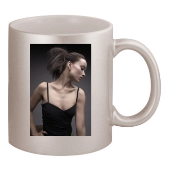 Olivia Wilde 11oz Metallic Silver Mug