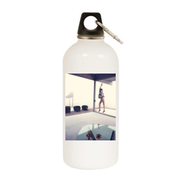 Olivia Wilde White Water Bottle With Carabiner