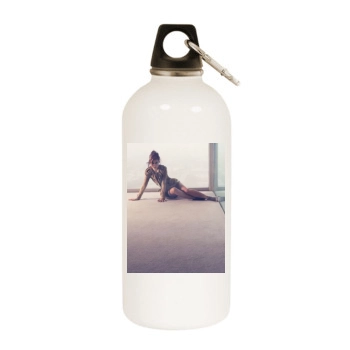 Olivia Wilde White Water Bottle With Carabiner