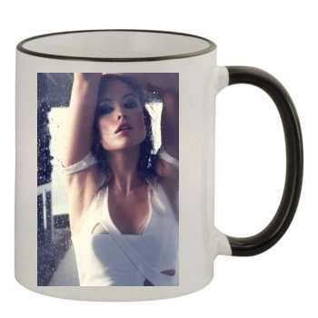 Olivia Wilde 11oz Colored Rim & Handle Mug