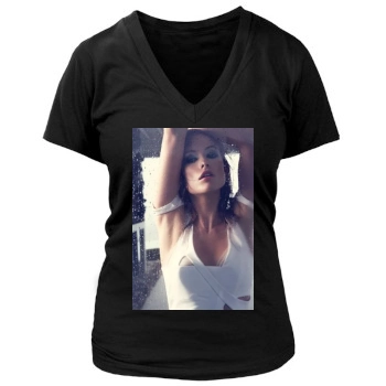 Olivia Wilde Women's Deep V-Neck TShirt