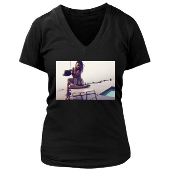 Olivia Wilde Women's Deep V-Neck TShirt