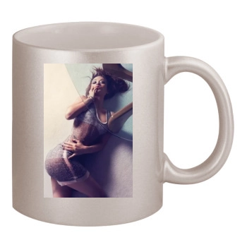 Olivia Wilde 11oz Metallic Silver Mug