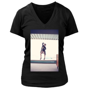 Olivia Wilde Women's Deep V-Neck TShirt