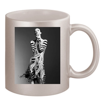 Olivia Wilde 11oz Metallic Silver Mug