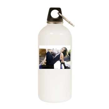 Olivia Wilde White Water Bottle With Carabiner