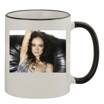 Olivia Wilde 11oz Colored Rim & Handle Mug