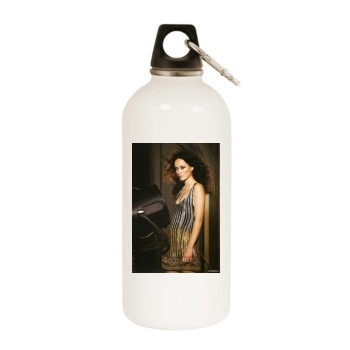 Olivia Wilde White Water Bottle With Carabiner