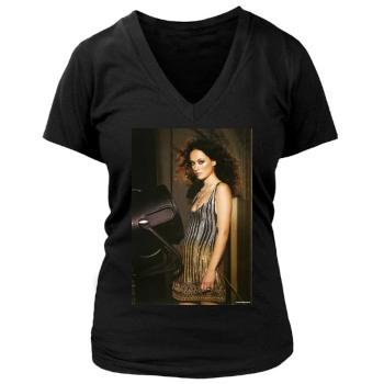 Olivia Wilde Women's Deep V-Neck TShirt