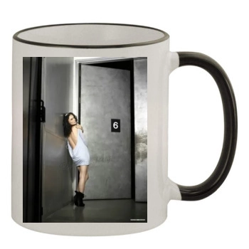 Olivia Wilde 11oz Colored Rim & Handle Mug