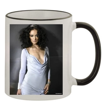 Olivia Wilde 11oz Colored Rim & Handle Mug