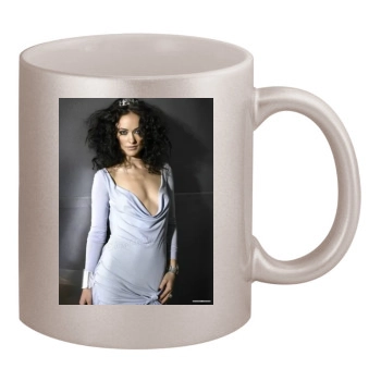 Olivia Wilde 11oz Metallic Silver Mug