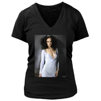 Olivia Wilde Women's Deep V-Neck TShirt