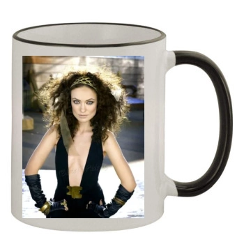 Olivia Wilde 11oz Colored Rim & Handle Mug