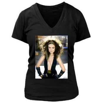 Olivia Wilde Women's Deep V-Neck TShirt