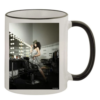 Olivia Wilde 11oz Colored Rim & Handle Mug