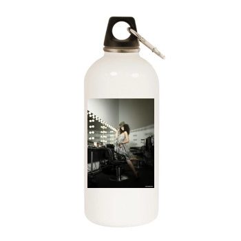 Olivia Wilde White Water Bottle With Carabiner