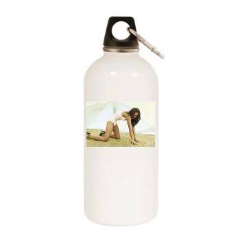 Olivia Wilde White Water Bottle With Carabiner