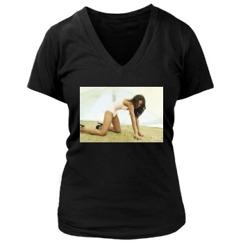 Olivia Wilde Women's Deep V-Neck TShirt