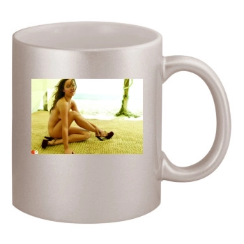 Olivia Wilde 11oz Metallic Silver Mug