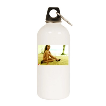 Olivia Wilde White Water Bottle With Carabiner