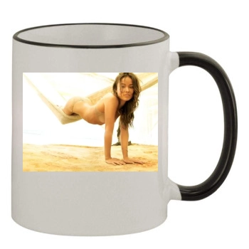 Olivia Wilde 11oz Colored Rim & Handle Mug