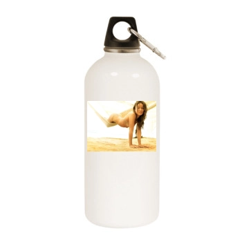 Olivia Wilde White Water Bottle With Carabiner